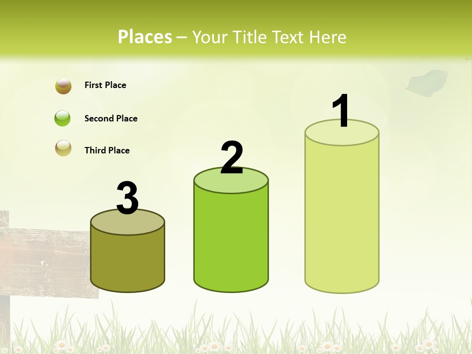 A Wooden Bench Sitting In The Middle Of A Field PowerPoint Template