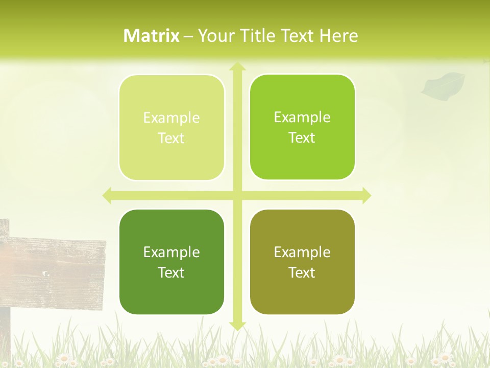 A Wooden Bench Sitting In The Middle Of A Field PowerPoint Template