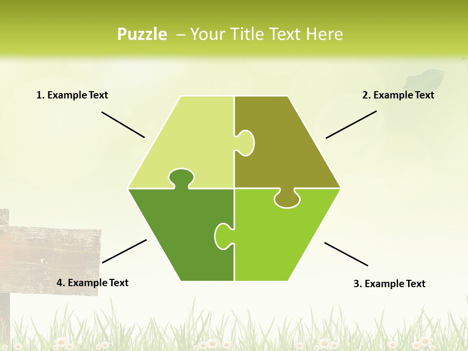 A Wooden Bench Sitting In The Middle Of A Field PowerPoint Template