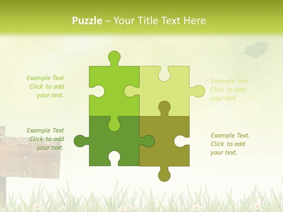 A Wooden Bench Sitting In The Middle Of A Field PowerPoint Template