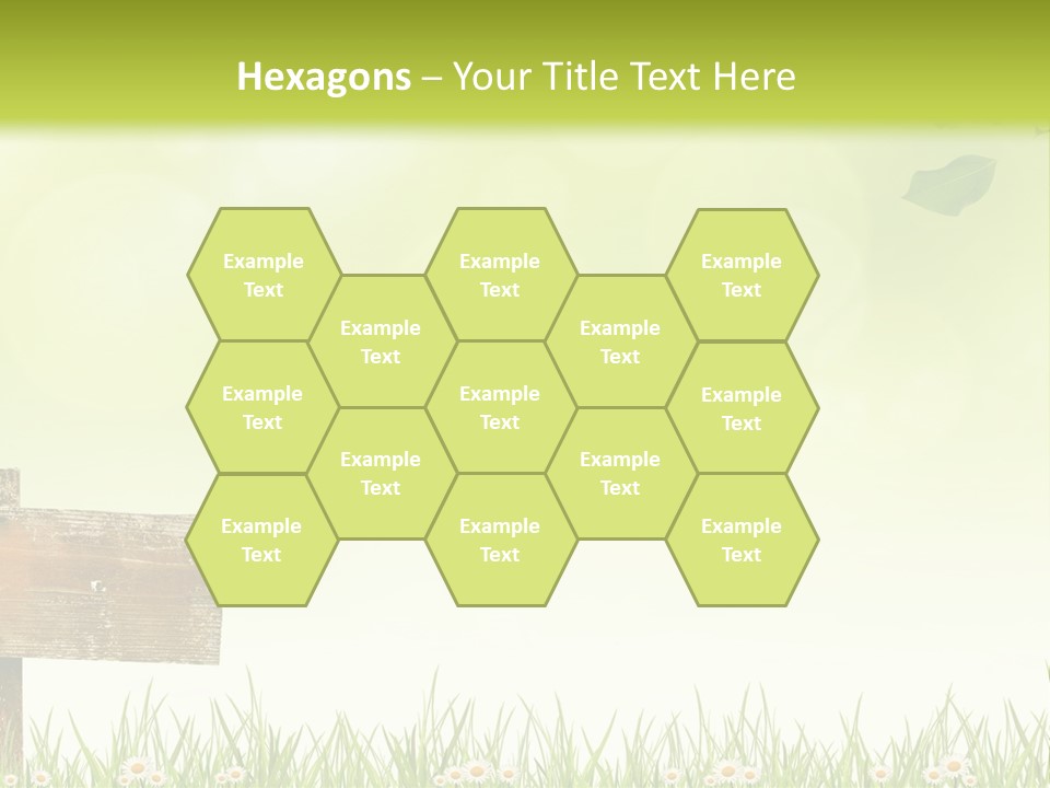 A Wooden Bench Sitting In The Middle Of A Field PowerPoint Template