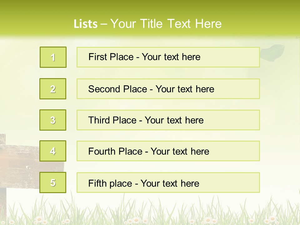 A Wooden Bench Sitting In The Middle Of A Field PowerPoint Template