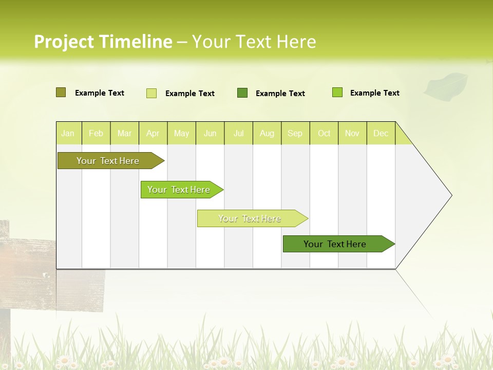 A Wooden Bench Sitting In The Middle Of A Field PowerPoint Template