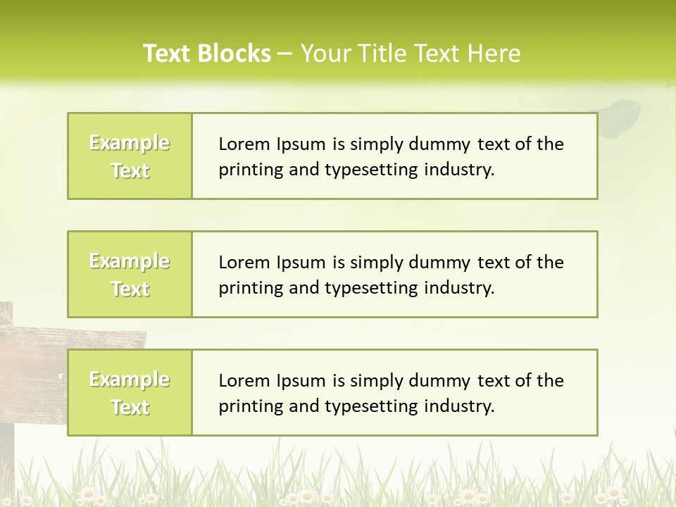 A Wooden Bench Sitting In The Middle Of A Field PowerPoint Template