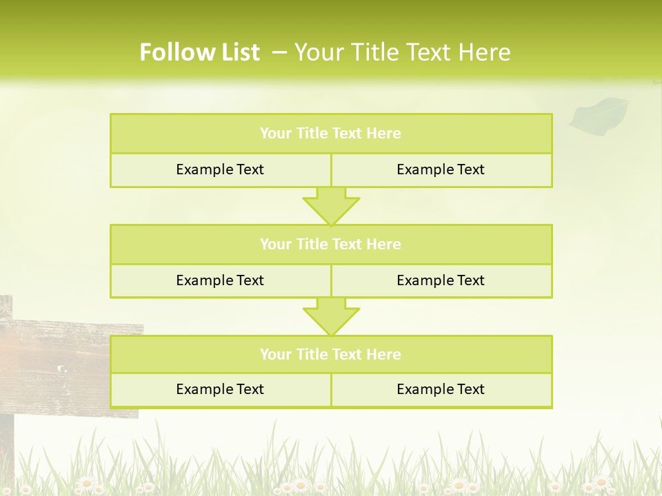 A Wooden Bench Sitting In The Middle Of A Field PowerPoint Template