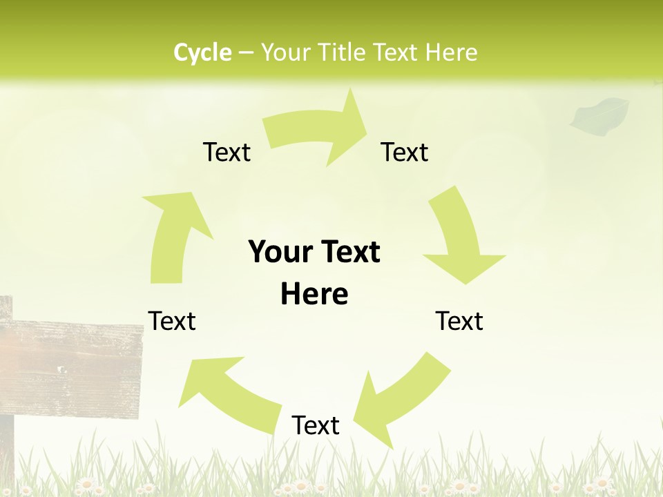 A Wooden Bench Sitting In The Middle Of A Field PowerPoint Template