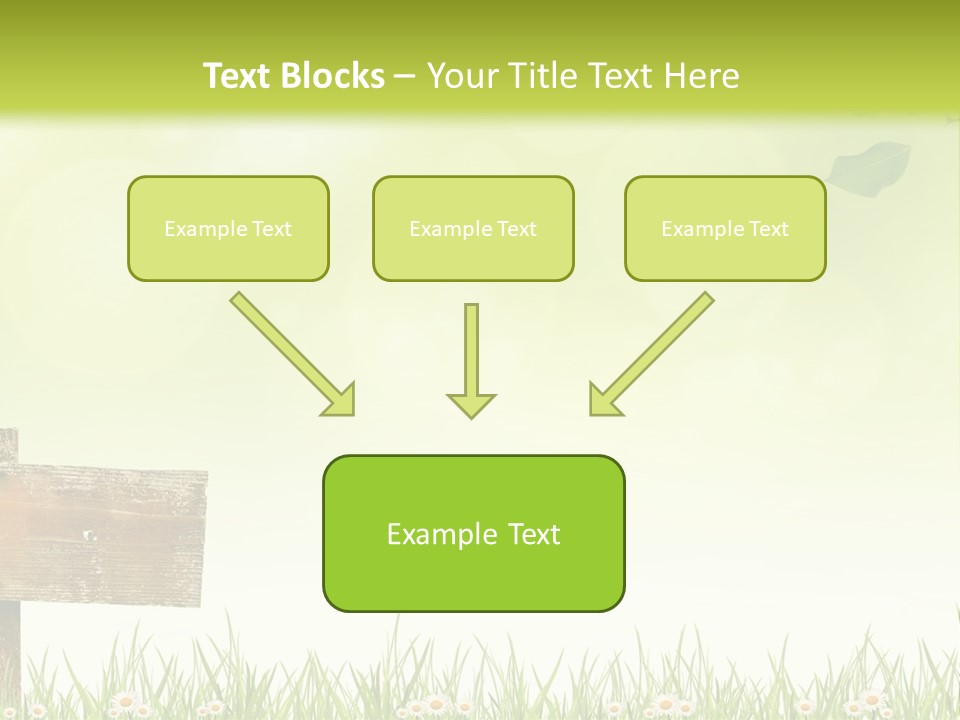 A Wooden Bench Sitting In The Middle Of A Field PowerPoint Template
