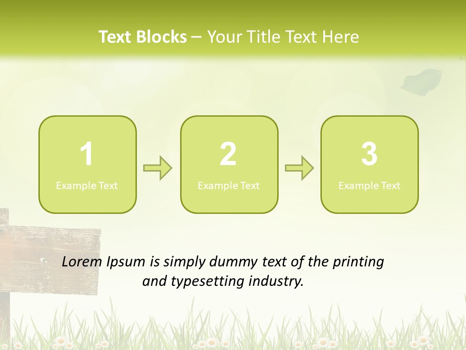 A Wooden Bench Sitting In The Middle Of A Field PowerPoint Template