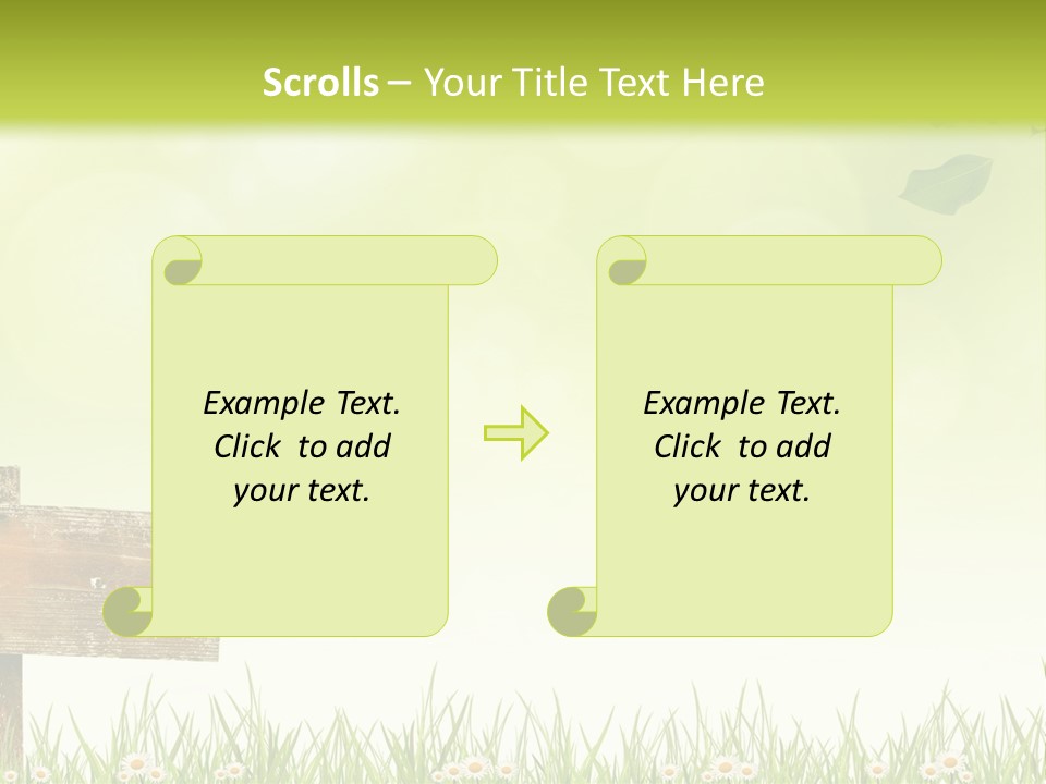 A Wooden Bench Sitting In The Middle Of A Field PowerPoint Template