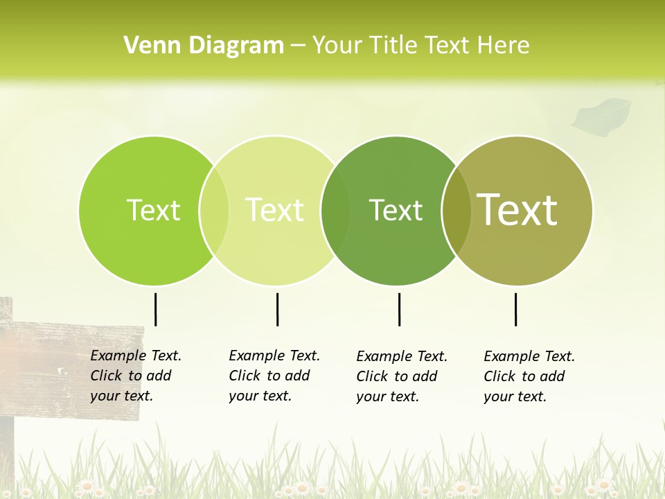 A Wooden Bench Sitting In The Middle Of A Field PowerPoint Template
