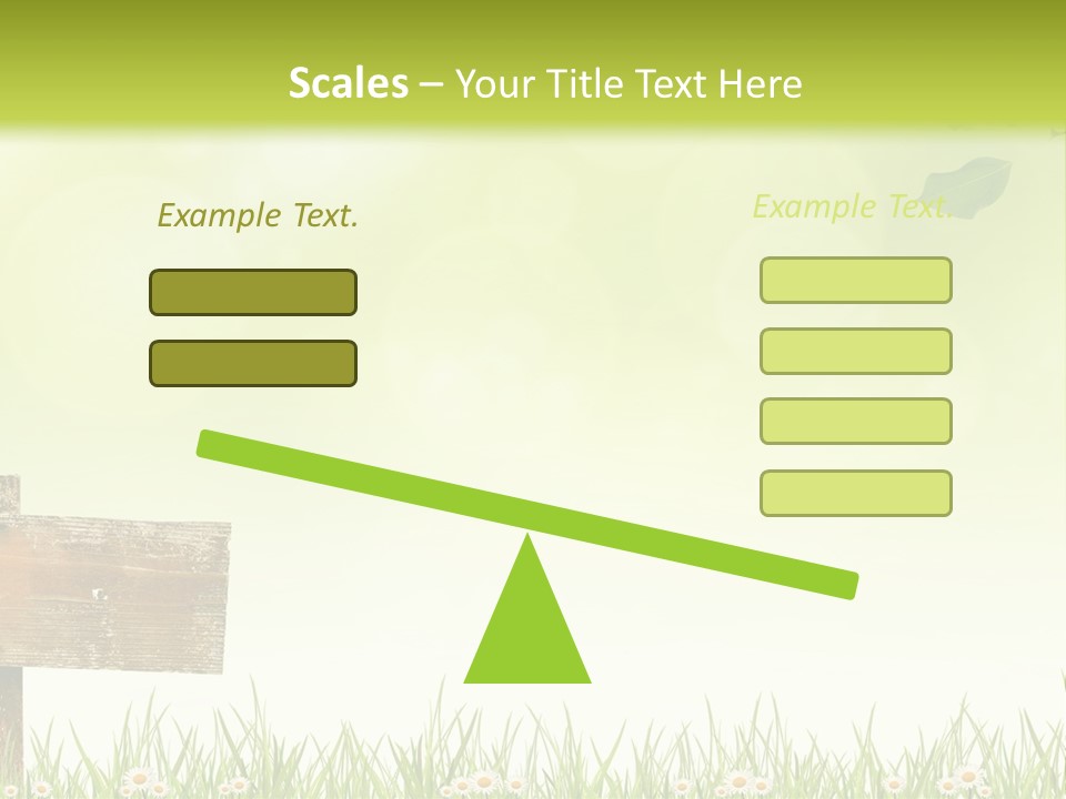 A Wooden Bench Sitting In The Middle Of A Field PowerPoint Template