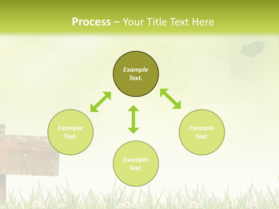 A Wooden Bench Sitting In The Middle Of A Field PowerPoint Template