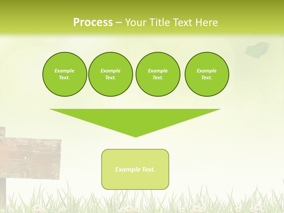 A Wooden Bench Sitting In The Middle Of A Field PowerPoint Template