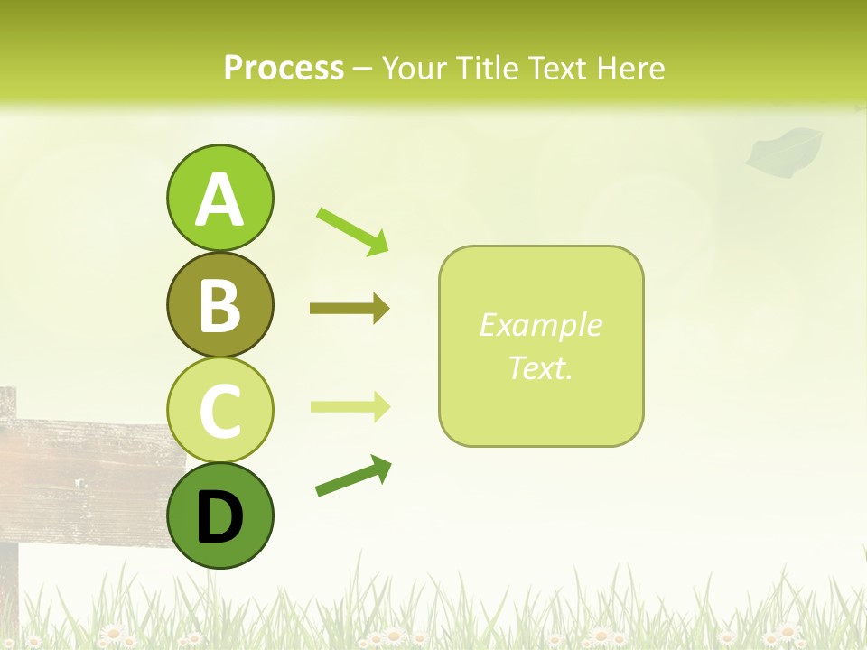 A Wooden Bench Sitting In The Middle Of A Field PowerPoint Template
