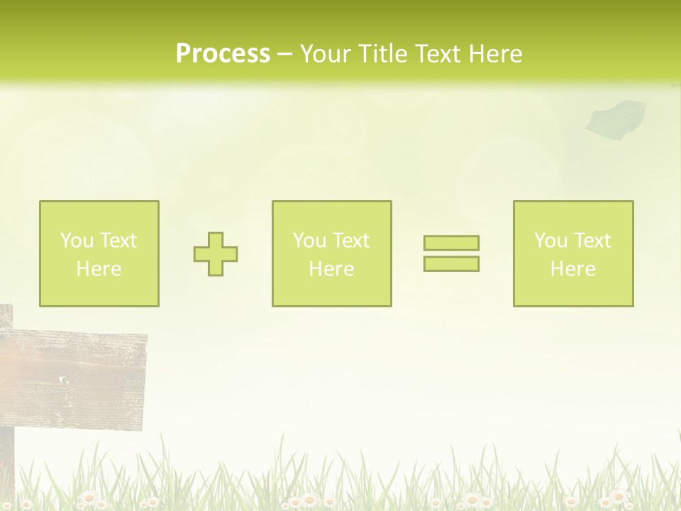 A Wooden Bench Sitting In The Middle Of A Field PowerPoint Template