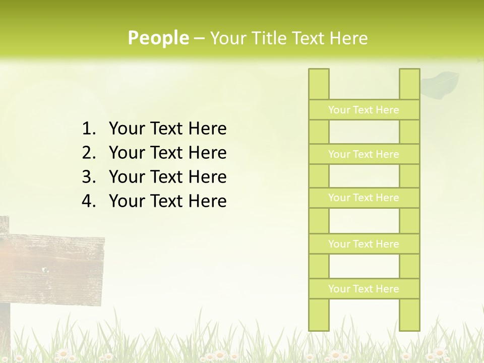 A Wooden Bench Sitting In The Middle Of A Field PowerPoint Template