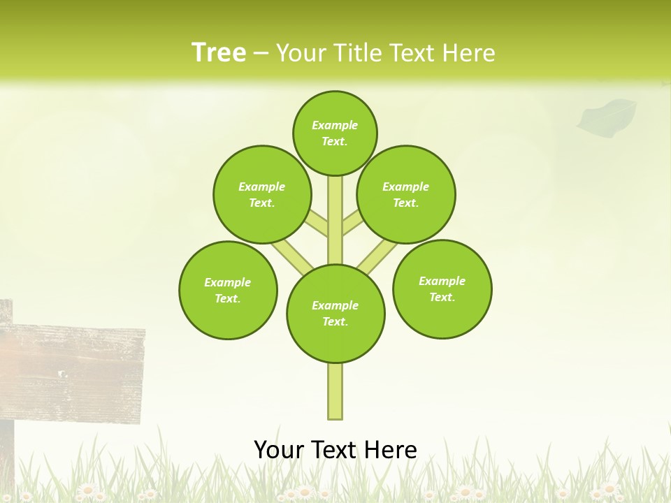 A Wooden Bench Sitting In The Middle Of A Field PowerPoint Template