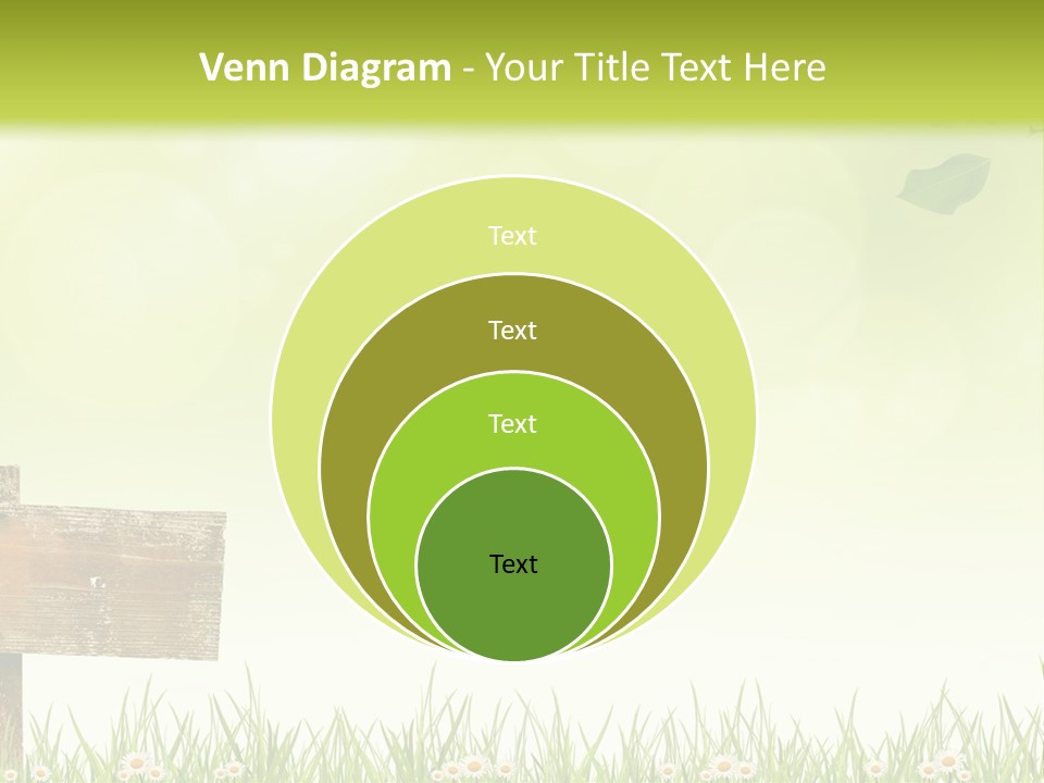 A Wooden Bench Sitting In The Middle Of A Field PowerPoint Template