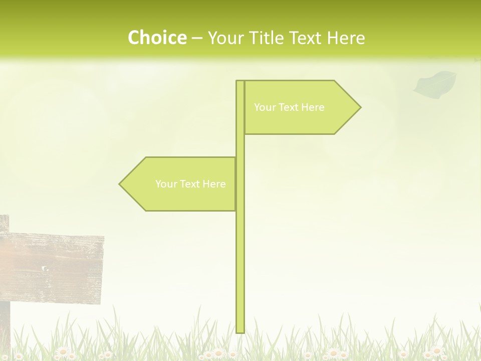 A Wooden Bench Sitting In The Middle Of A Field PowerPoint Template