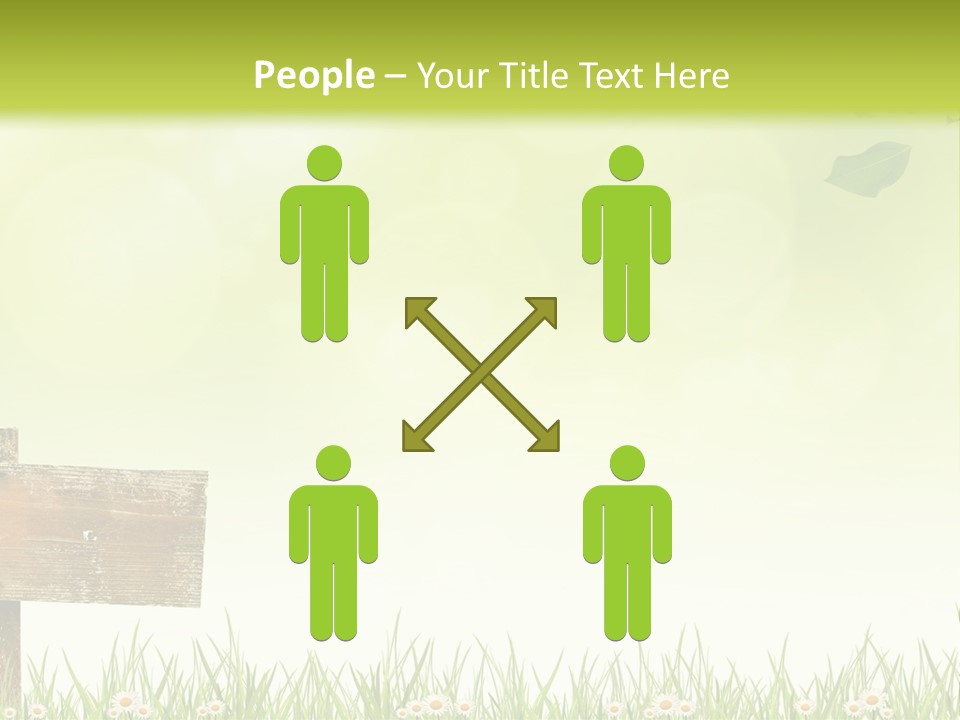 A Wooden Bench Sitting In The Middle Of A Field PowerPoint Template