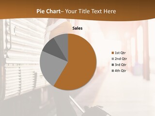 Train Station Suitcase Smiling PowerPoint Template