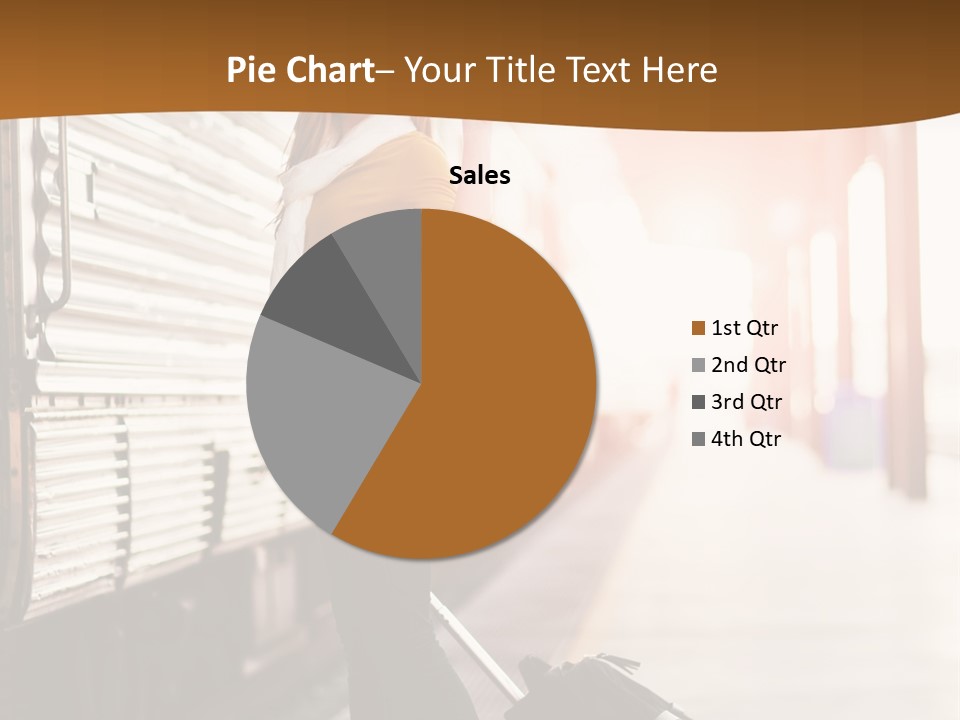 Train Station Suitcase Smiling PowerPoint Template