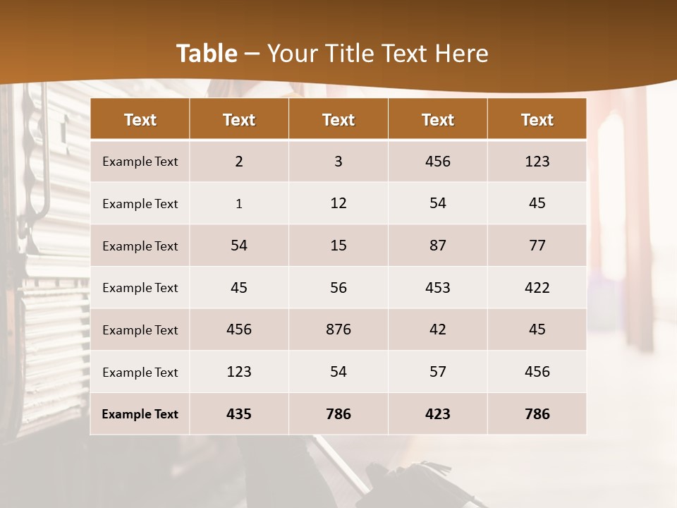 Train Station Suitcase Smiling PowerPoint Template