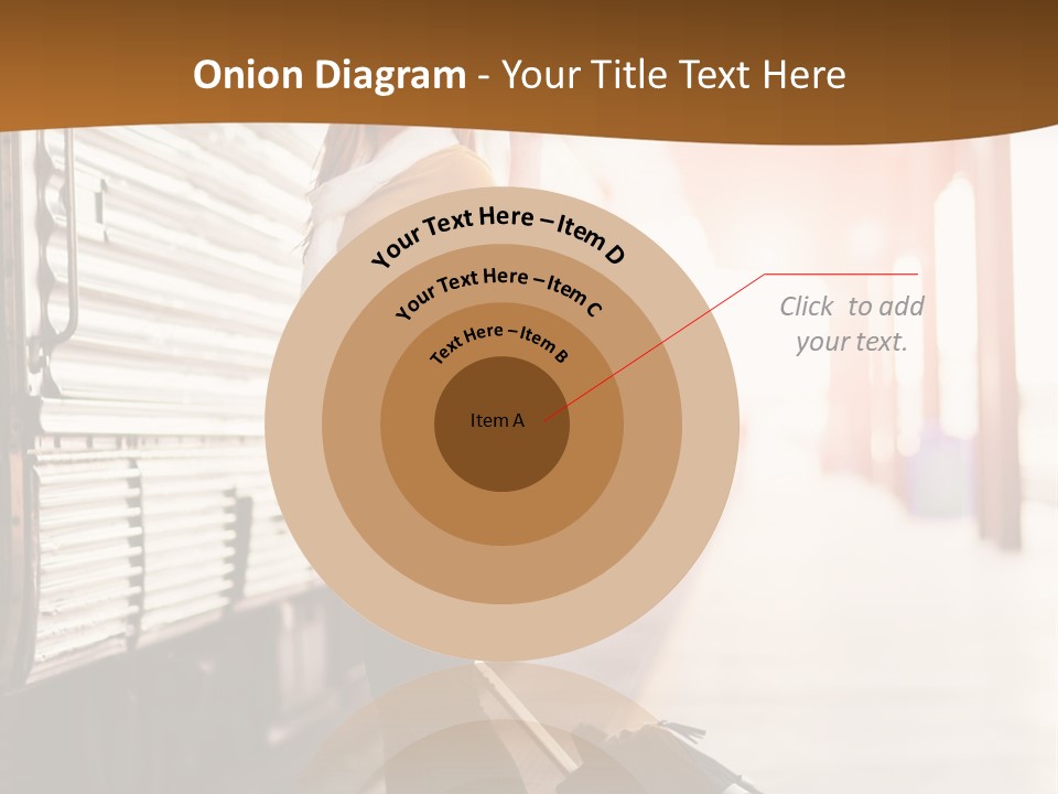 Train Station Suitcase Smiling PowerPoint Template