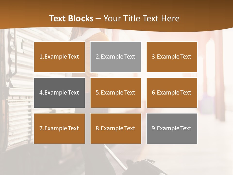 Train Station Suitcase Smiling PowerPoint Template