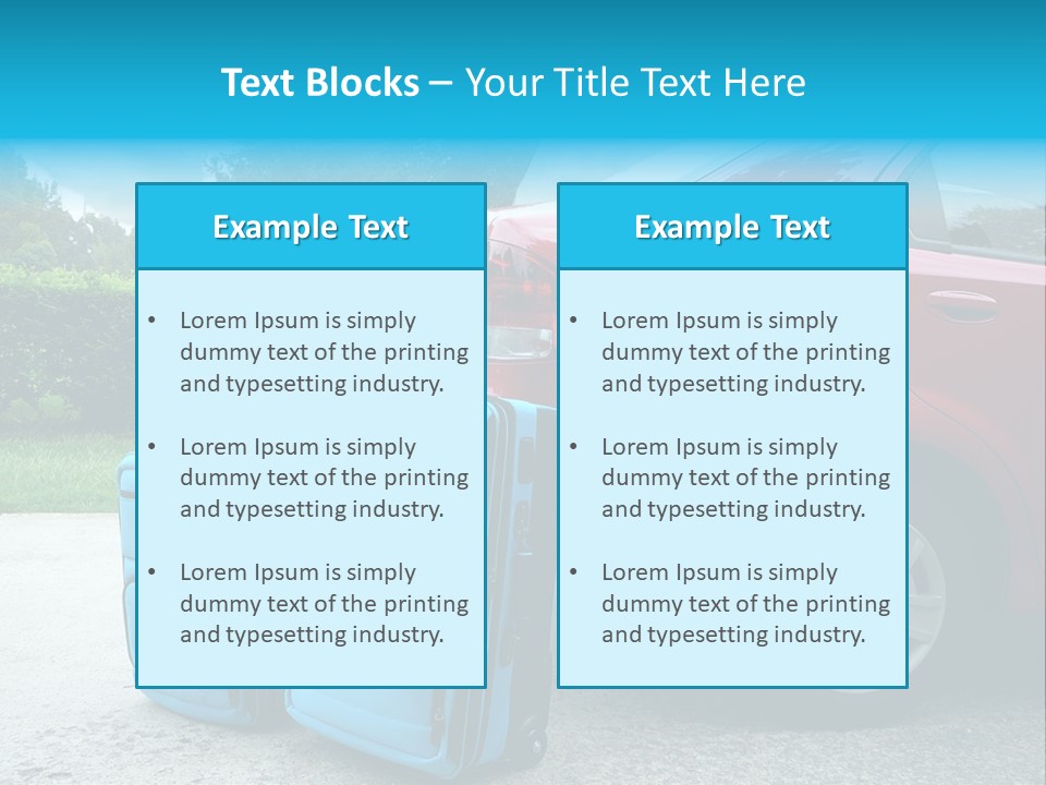 Packing Hedges Transportation PowerPoint Template