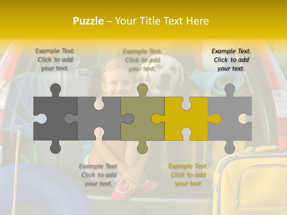 Kid Car Girl PowerPoint Template