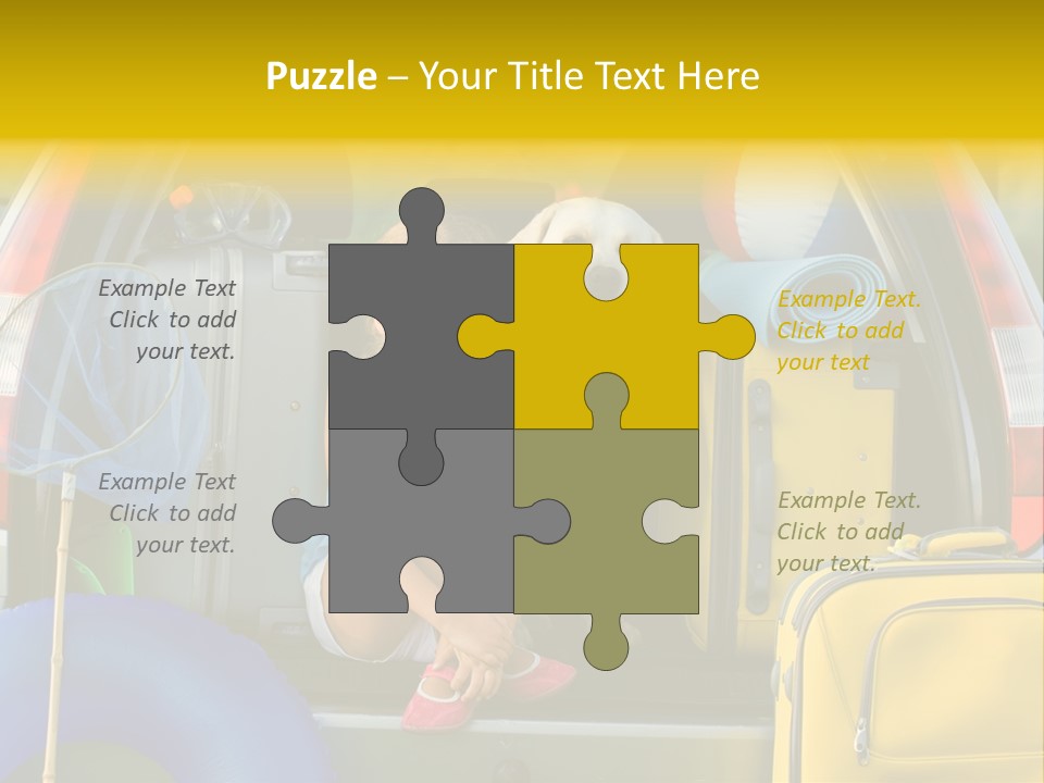 Kid Car Girl PowerPoint Template