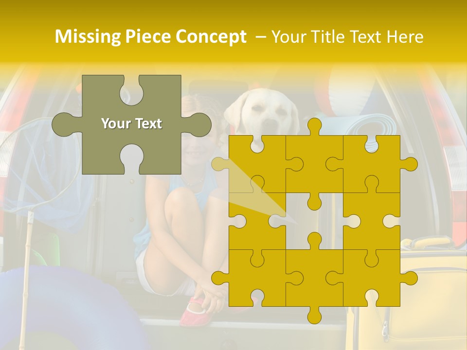 Kid Car Girl PowerPoint Template