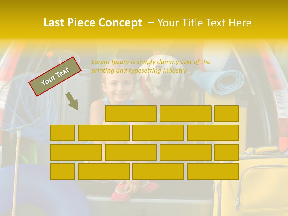 Kid Car Girl PowerPoint Template