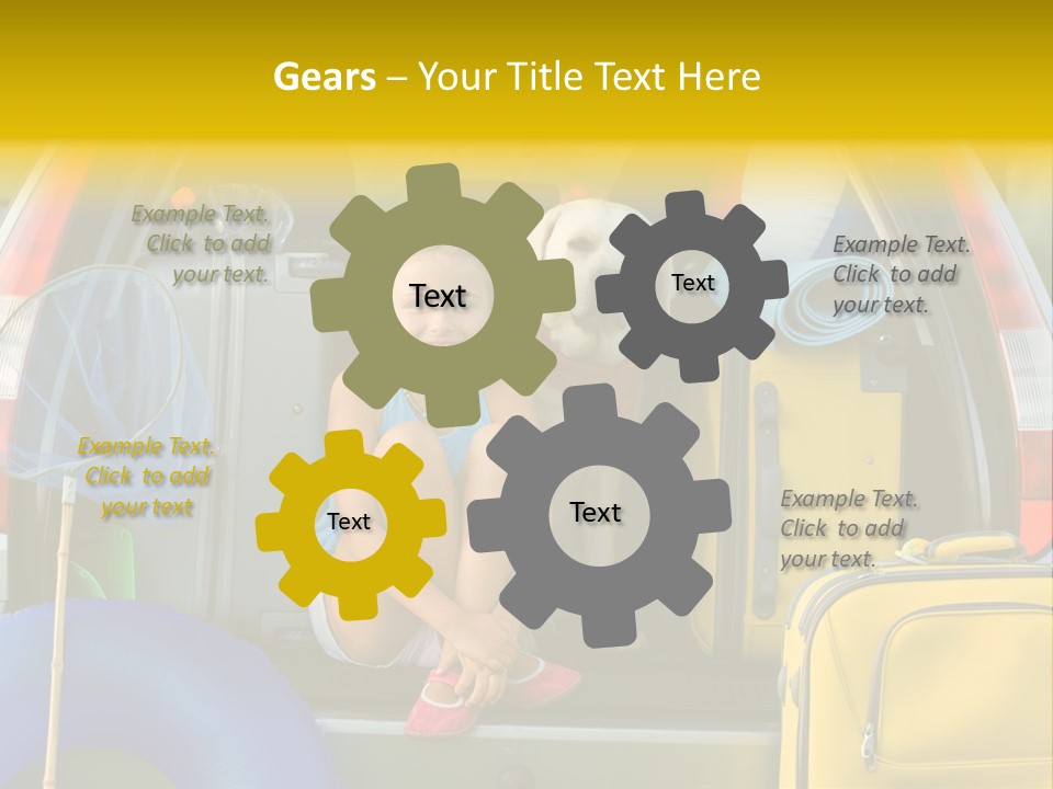 Kid Car Girl PowerPoint Template