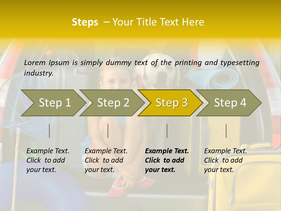 Kid Car Girl PowerPoint Template