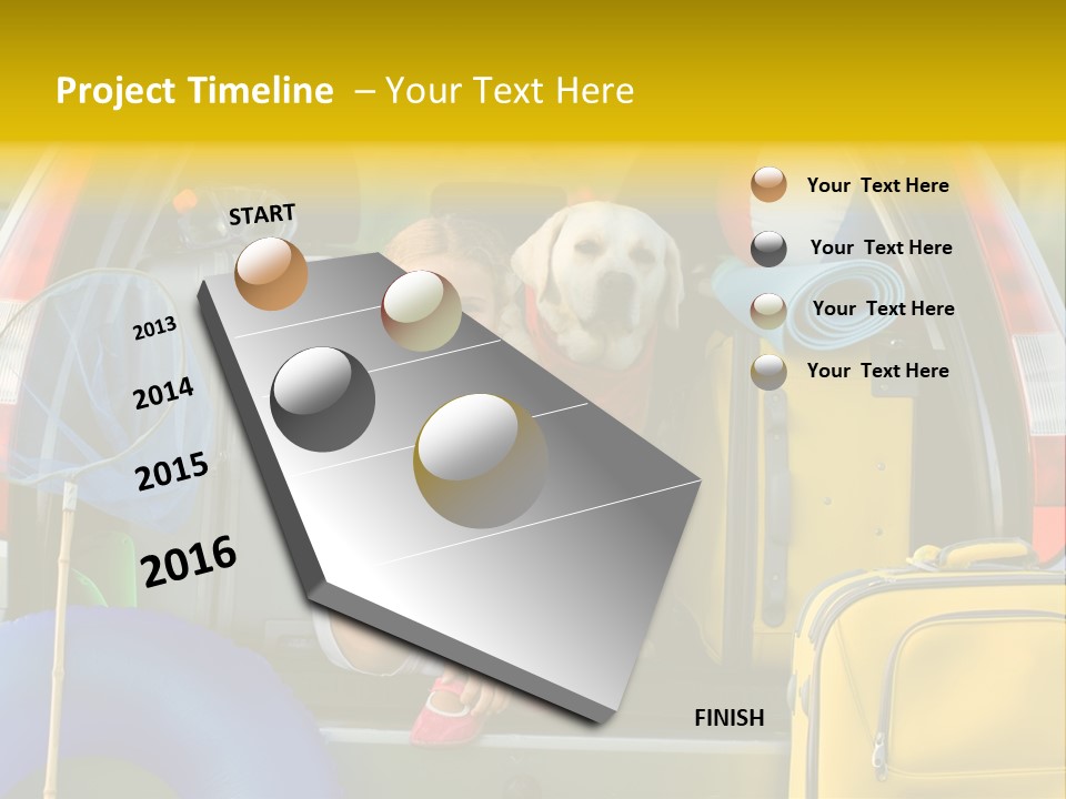 Kid Car Girl PowerPoint Template