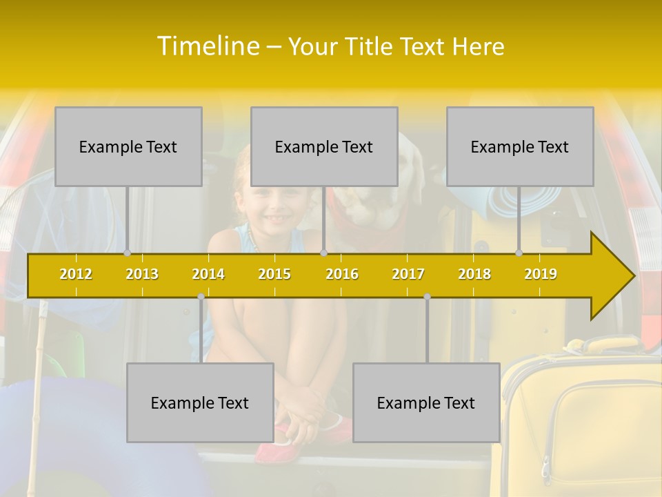 Kid Car Girl PowerPoint Template