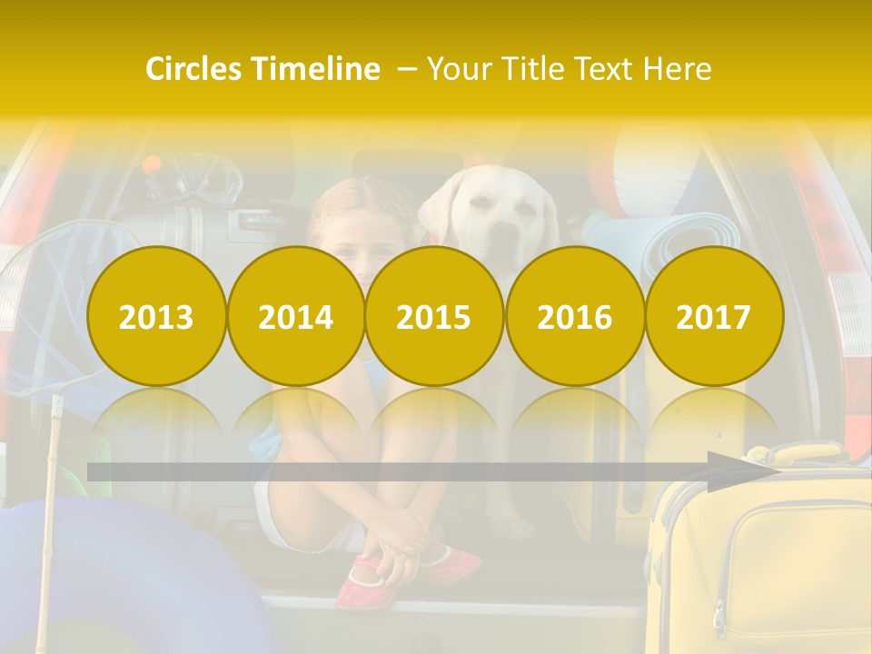 Kid Car Girl PowerPoint Template