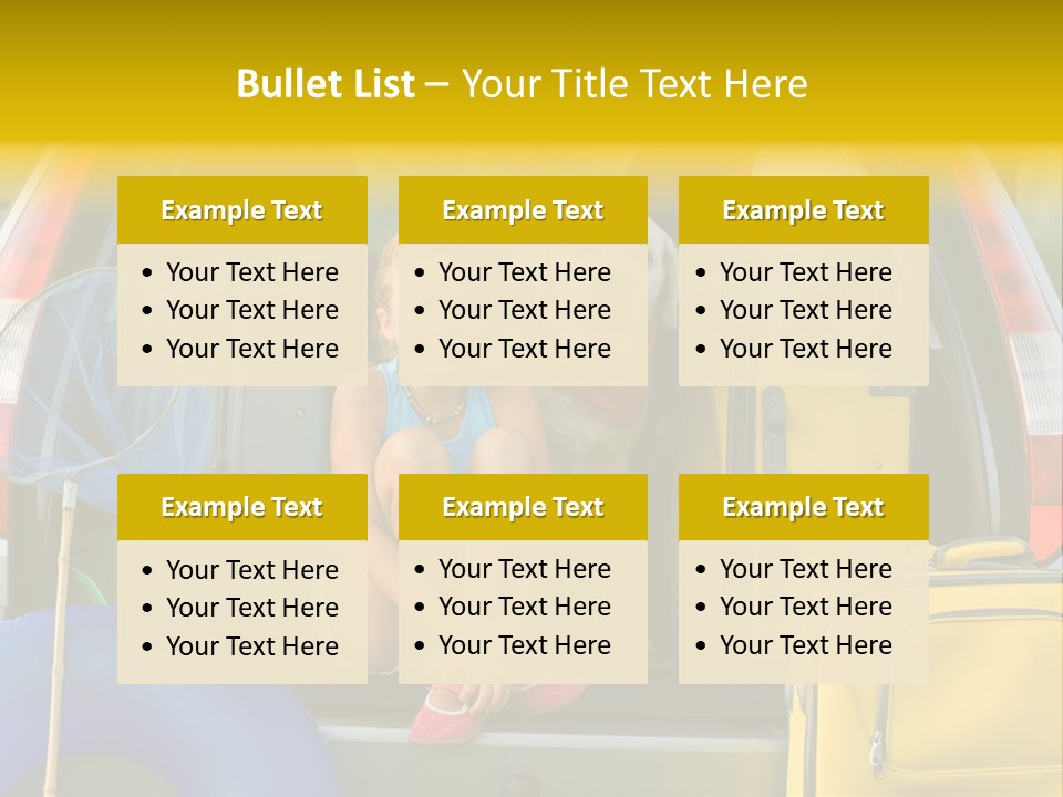 Kid Car Girl PowerPoint Template