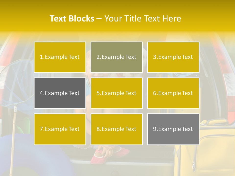 Kid Car Girl PowerPoint Template