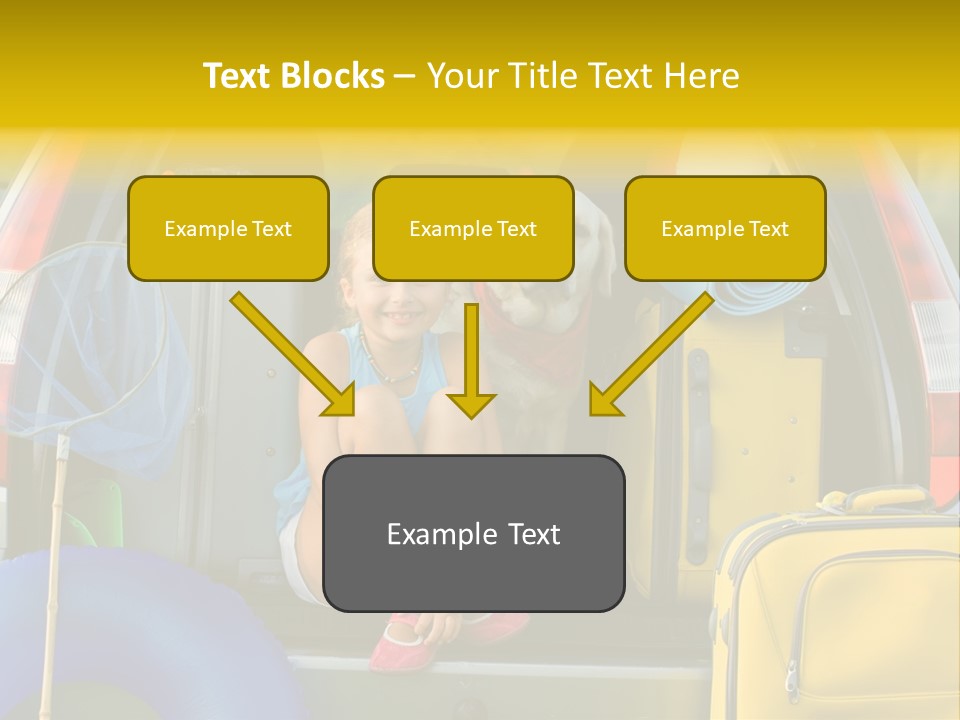 Kid Car Girl PowerPoint Template