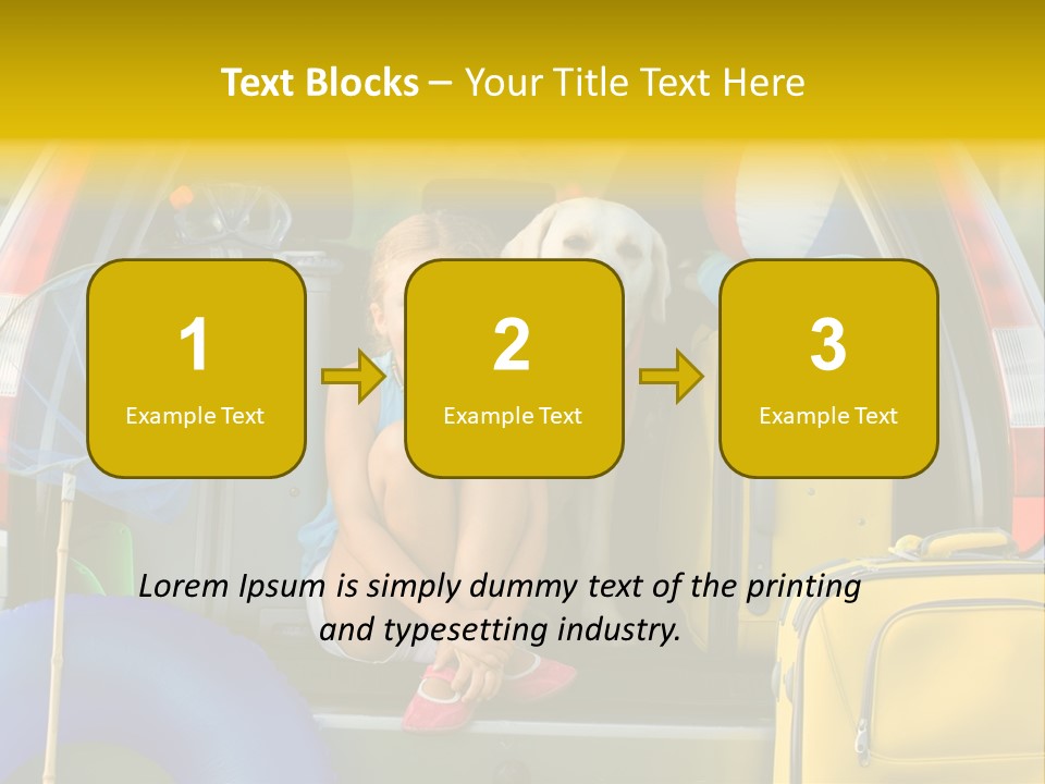 Kid Car Girl PowerPoint Template