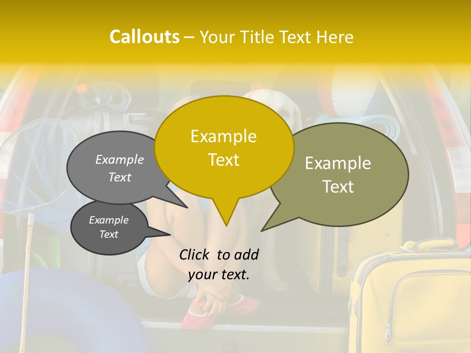 Kid Car Girl PowerPoint Template