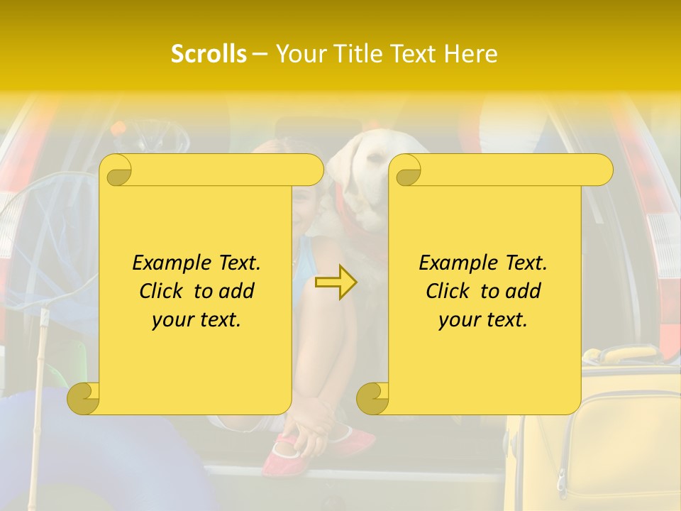 Kid Car Girl PowerPoint Template