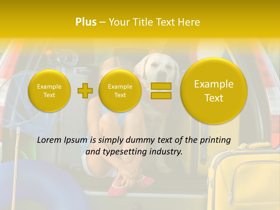 Kid Car Girl PowerPoint Template