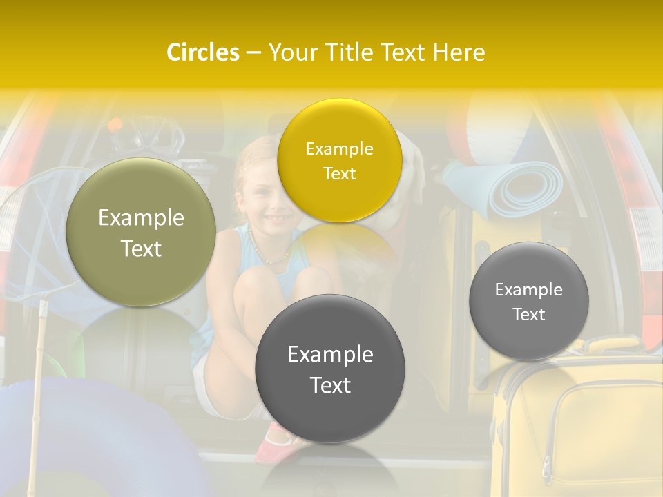 Kid Car Girl PowerPoint Template