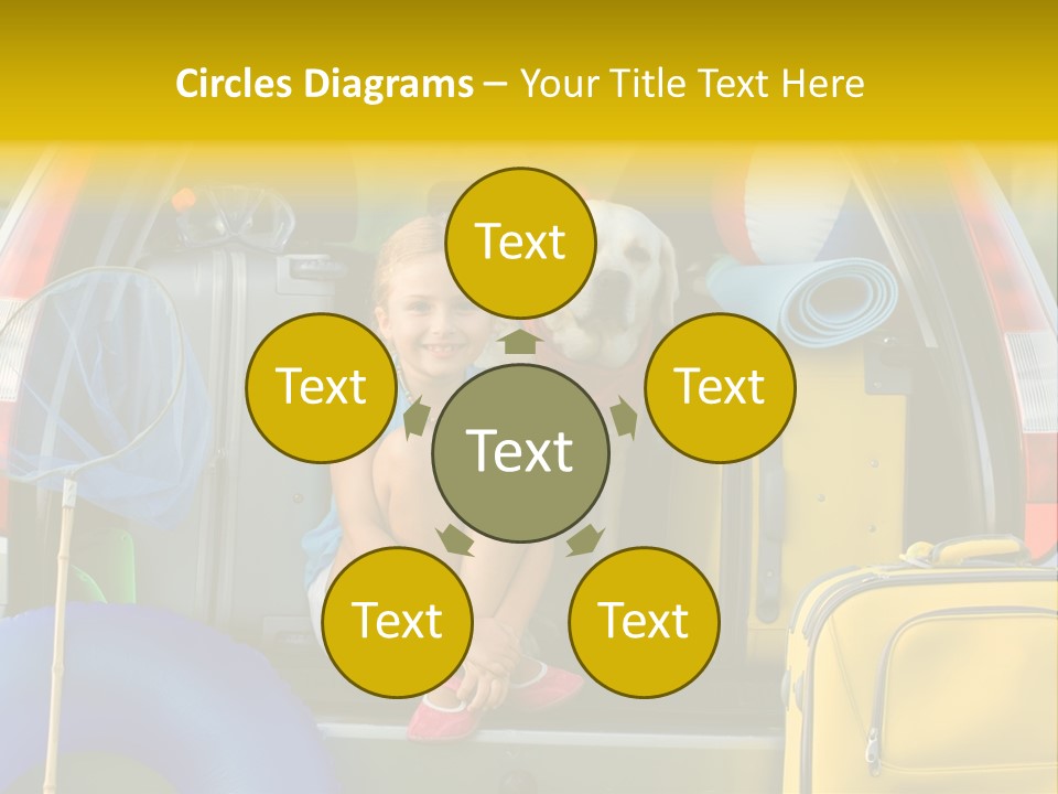 Kid Car Girl PowerPoint Template