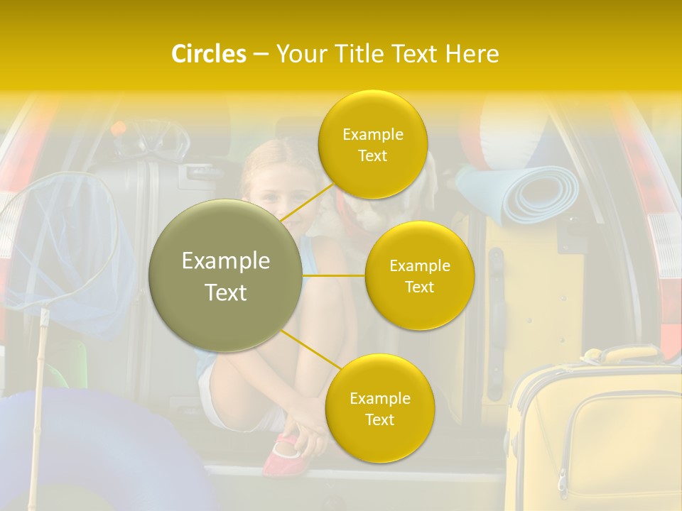 Kid Car Girl PowerPoint Template