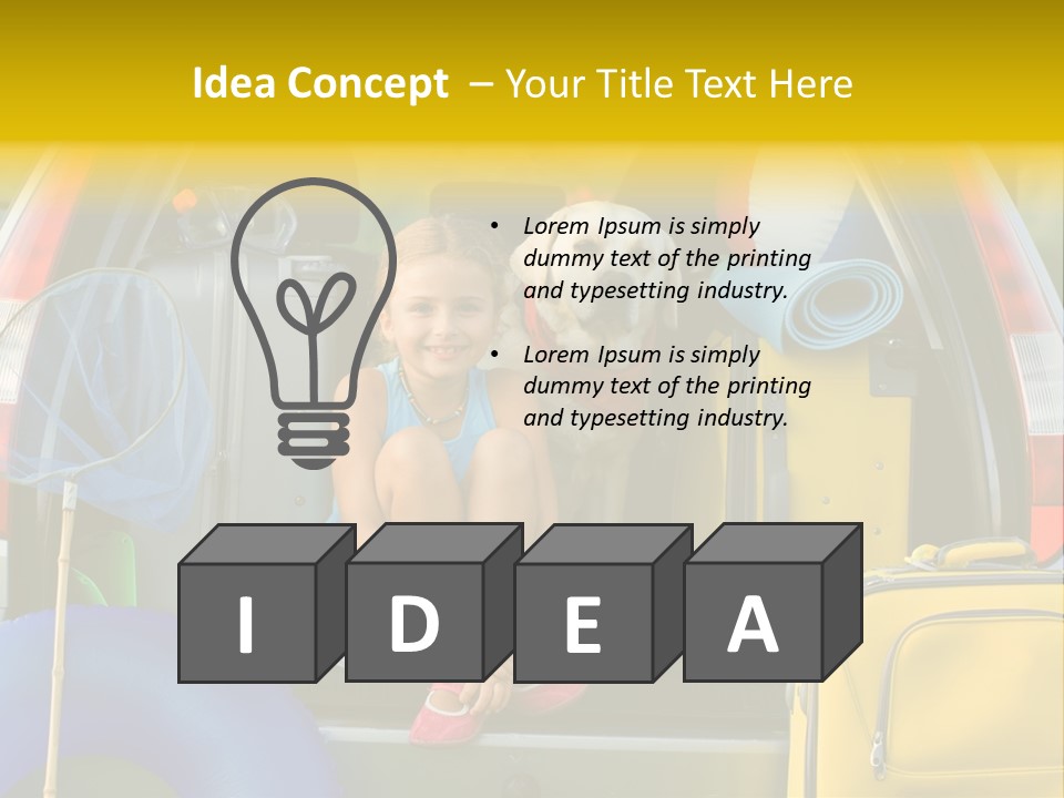 Kid Car Girl PowerPoint Template